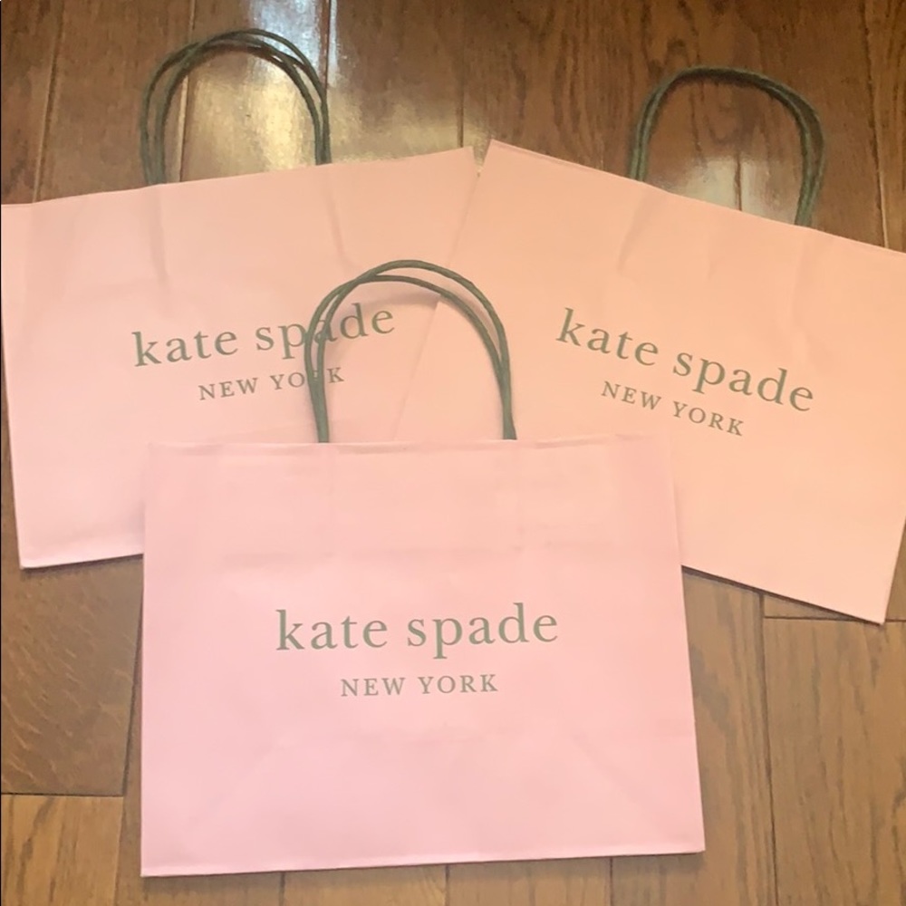 Pink Kate Spade Shopping Gift Bags medium size x3